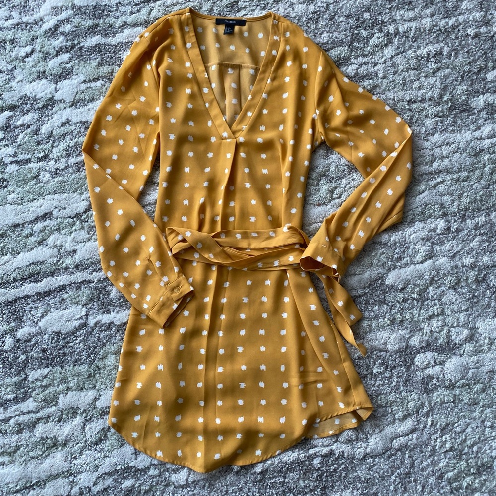 Forever 21 yellow shirt dress
